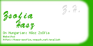 zsofia hasz business card