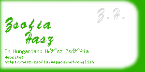zsofia hasz business card